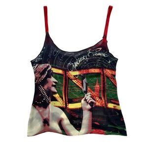 Jean Paul Gaultier Classique Vintage Cami Top Mata Hari Graphic Print Logo US 8